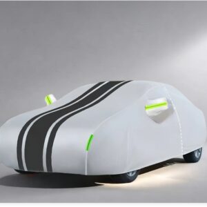 White and Black Rack Car Cover